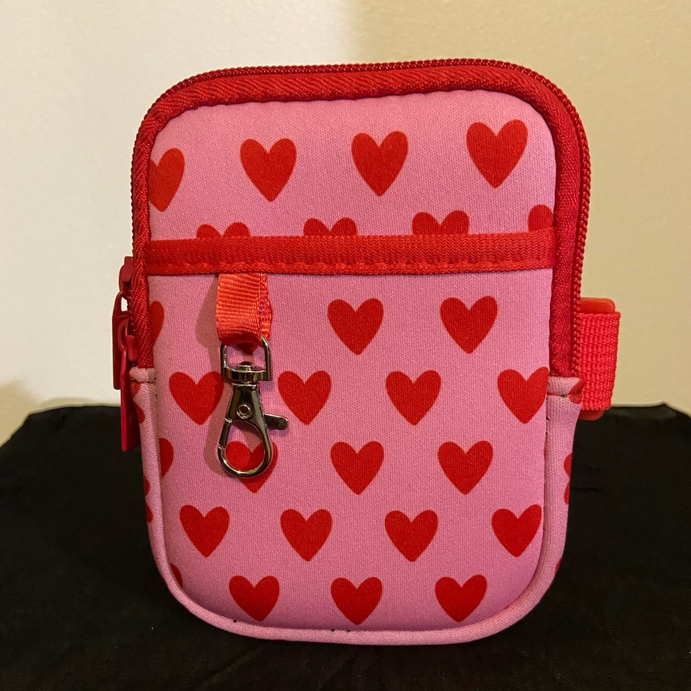 Char Charms Pink and Red Heart Bottle Pouch